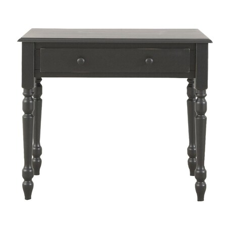 Homeroots 34" Black Writing Desk With Two Drawers 516422