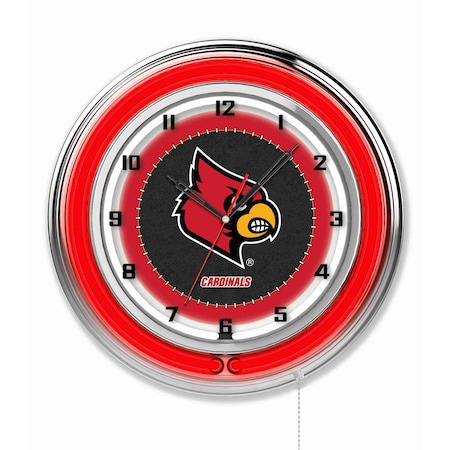 Holland Bar Stool Co University of Louisville Double Neon 19" Clock Clk19Lville