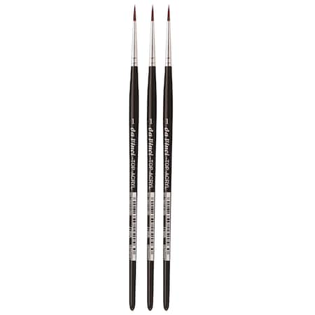Da Vinci TOP-ACRYL Red-Brown Brush, Synthetic, Acrylic & Oil, Round, Series 7785K, Size 1, 3PK VA-7785K_1