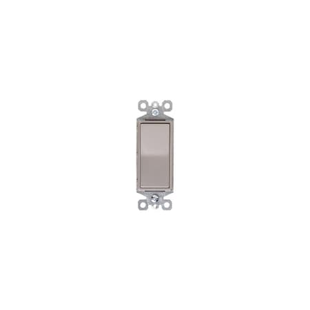 Pass & Seymour radiant Paddle Switch, 15 A, 120/277 VAC, Push Wire, Side Wire Terminal, Nickel TM873NICC10