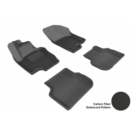 3D Maxpider VOLKSWAGEN JETTA 20112014 SDN KAGU BLACK R1 R2 Floor Mat L1VW05501509