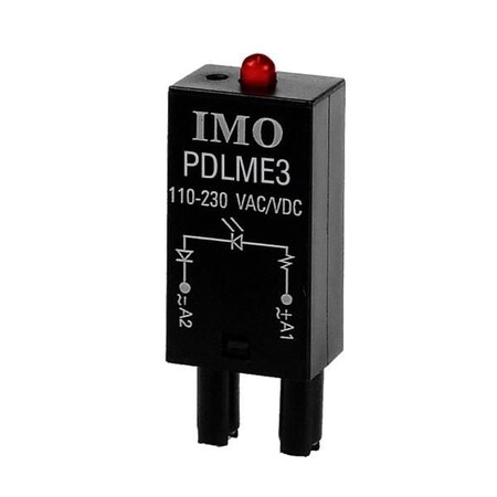 Imo Automation Relay Socket Plug-in Module 110-230 AC/DC, Diode, LED, Res. PDLME3