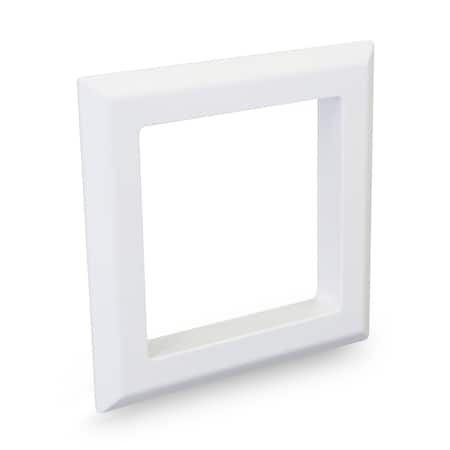 Everflow Icemaker Outlet Box Square Faceplate Replacement; White ABS SB100-1