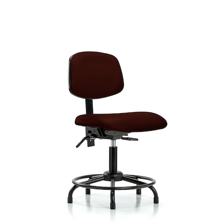 Blue Ridge Ergonomics Desk Chair Desk Chair, Vinyl, Chrome AA Casters, Ruby, No Arms, 18" to 23" Height, Vinyl, Burgundy BR-VDHCH-RT-T1-A0-RG-8569