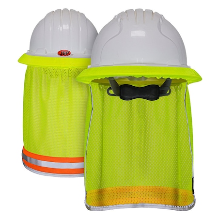 Dome75 DYNAMIC Series Mesh Contrast Hard Hat Sun Shade , HiVis Yellow DNS743