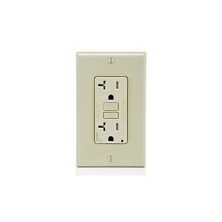 Leviton SmartlockPro 20 amps 125 V Duplex Ivory AFCI/GFCI Dual Function Outlet 5-20R 1 pk AGTR2-I