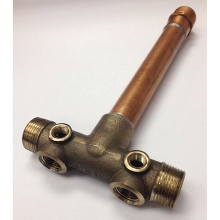 Simmons Simmons 709SB Tank Cross, 3/4 x 1 in Female x Male, 400 psi, Copper/Silicone Bronze 709SB