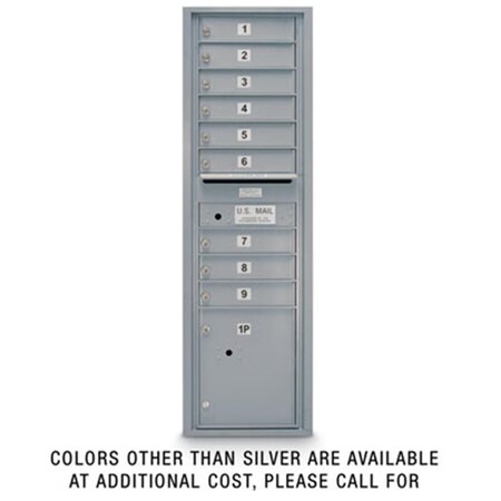 Postal Products Unlimited 9 Door Standard 4C Mailbox with 1 Parcel Door - Gold N1029416GLD