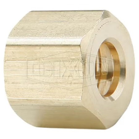 Dixon The Right Connection Compression Nut, 5/8 in x 13/16-18 Nominal, Tube x Straight End Style, Brass, D 61C-10