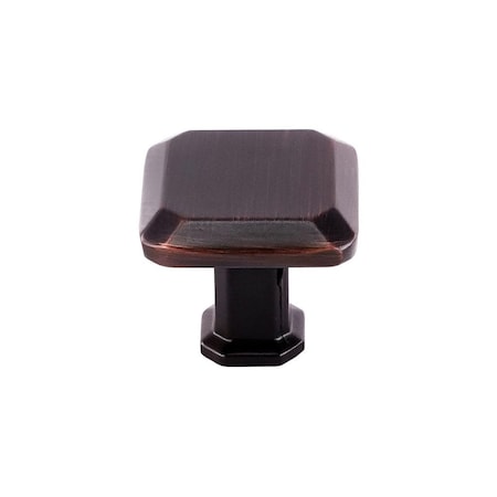 Pride Industrial 1in Square Cabinet Knob Oil Rubbed Bronze Finish K9223010B