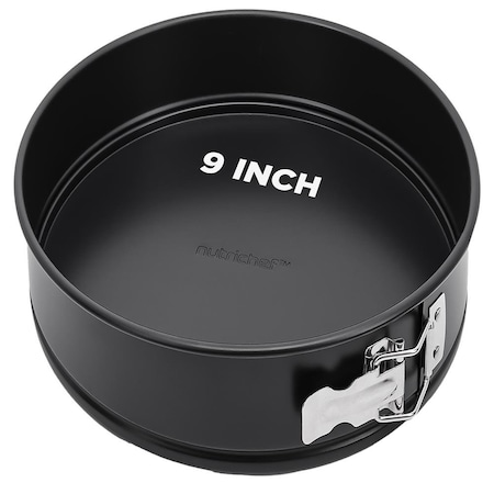 Nutrichef 9 Inch Nonstick Cheesecake Springform Cake Pan, Black NCSP1BK