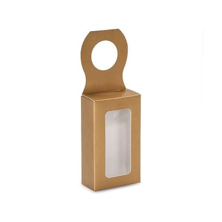 Nashville Wraps Metallic Gold Bottle Hanger Favor Box, 2.25x1.125x3.875, 6PK 1008