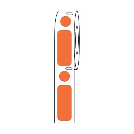 Zoro Select Cryogenic Label, Orange, Polypropylene GRAING-DTC42