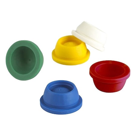 Globe Scientific Lab Bottle Caps, White, 16 mm Dia, PK1000 113151W