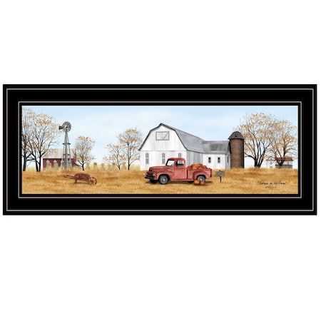 Homeroots Autumn On Farm 2 Black Framed Print Wall Art 404562