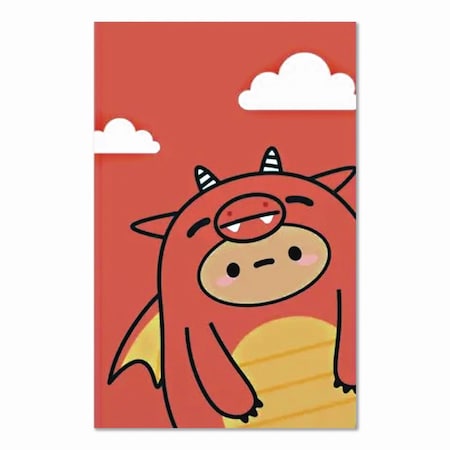 Denik Smoko Tayto Dragon Layflat Notebook, 1-Subject, Medium/College Rule, 72 8 x 5 Sheets LFC1902L
