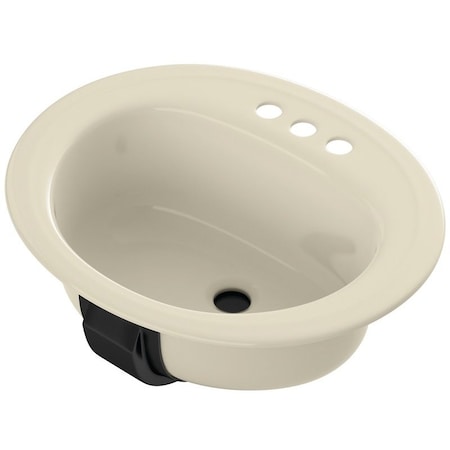 Bootz BOOTZ Azalea 021-2445-06 Lavatory Sink, 15-3/4 in x 15-3/4 in W Basin, Steel, Bone 021-2445-06