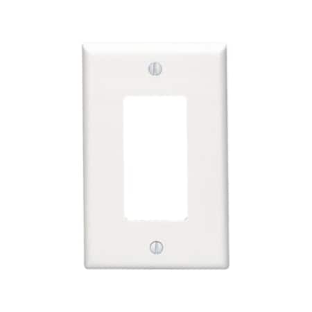 Leviton Decora Wallplate, Midway Size, Gang 1, Light Almond 80601-T