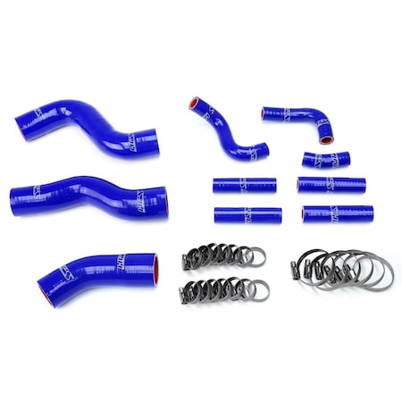 Hps Performance High Temp Reinforced Silicone Radiator and Heater Coolant Hose Kit, Blue,  57-1441-BLUE