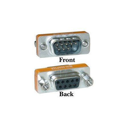 Cable Wholesale Mini Null Modem Adapter, DB9 Male to DB9 Female 31D1-28200