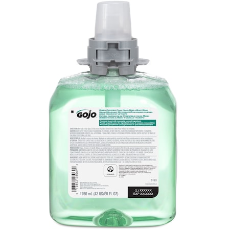 Gojo 1,250 mL Foam 2-in-1 Shampoo & Body Wash Cartridge 5163-04