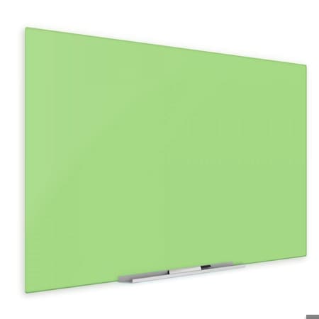 Fab Glass And Mirror Eased Corners - Glass Dry Erase Board - Frameless Glass Board for Wall - Surface Green 48in x72in GBZ48x72-SB602