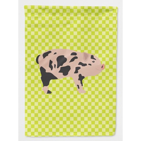 Carolines Treasures Mini Miniature Pig Green Flag Garden Size BB7761GF