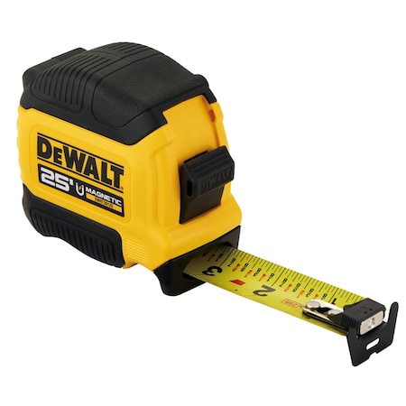 Dewalt Tape Measure, 25 ft L, 1 1/4 in W, Steel DWHT39125S