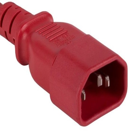 Sanoxy 6ft 14 AWG Computer Power Extension Cord IEC320 C13 to IEC320 C14, Red SNX-CBL-LDR-PW152-7206