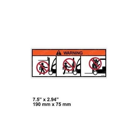 Hyster REPLACEMENT DECAL, MAST WARNING 2075656