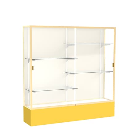 Ghent Spirit Floor Display Case 72x72x16, Plaque, Champange 376PB-GD-GR