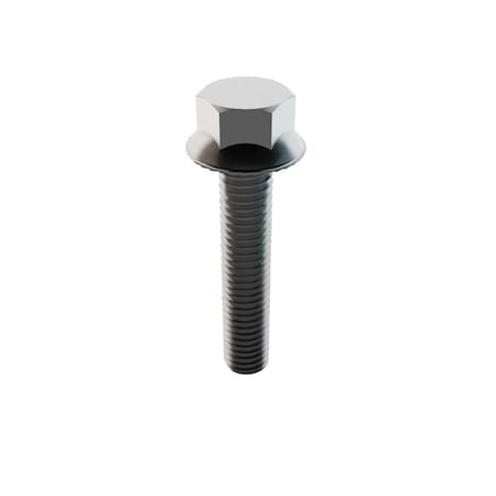 Zoro Select Not Graded, 3/8"-16 Serrated Flange Bolt, Plain Stainless Steel, 2 in L, 25 PK 31-SFH-37C-200