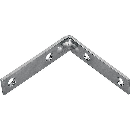 Prosource Corner Brace, 1-1/2 in L, 1-1/2 in W, 1/2 in H, Steel, Zinc-Plated, 1.8 mm Thick Material CB-Z015-013L