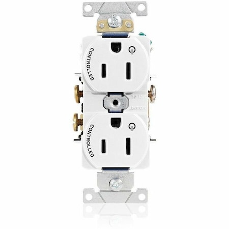 Leviton Duplex Outlet, White 15A 125V 5262-S2W