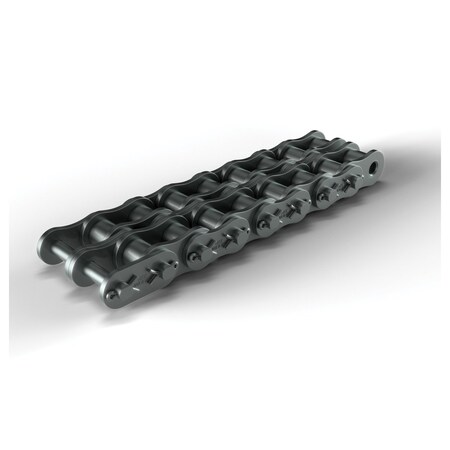 Hkk Chain Cottered Standard Roller chain, 10 ft OAL, 1-1/4 P, 3/4 Dia x 3/4 in W Roller, Alloy Steel RC100C2A