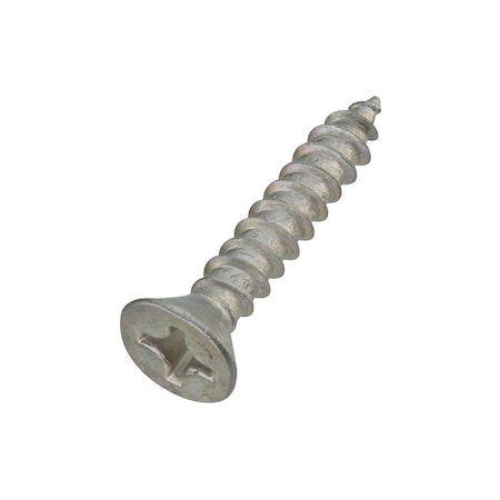 National Hardware Screw, No 12 Thread, 1-1/4 in L, Flat Head, Phillips Drive, Steel, Zinc N223-982