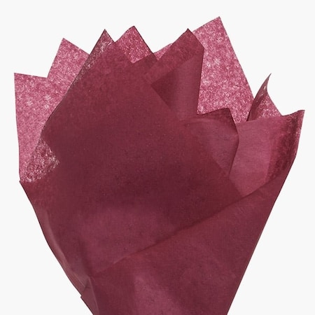 Nashville Wraps Burgundy Color Tissue Paper, 20x30, 24 Soft Fold Sheets, 24PK CTQBU