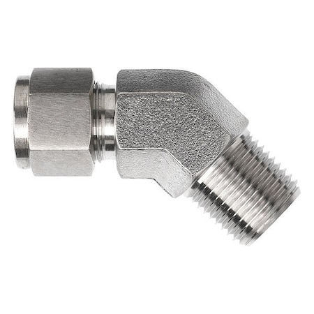 Brennan Industries Elbow, SS, Comp. 1/4 in, MNPT 1/4 in NS2503-04-02-SS