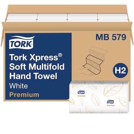 Tork Premium Xpress Soft H2 White Multifold 2-Ply Paper Towel, 2160PK MB579