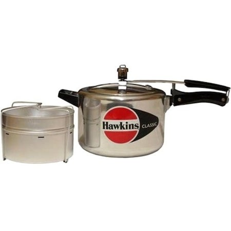 Hawkins B21 Classic Aluminum Pressure Cooker with Separator - 5 Litres B21