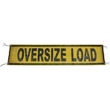 Doleco Banner One-Sided Mesh 18" x 84" Wide Load with 4 Ropes 28000009