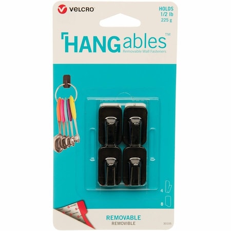 Velcro Brand 4CT BLK Micro Hangables VEL-30105-USA