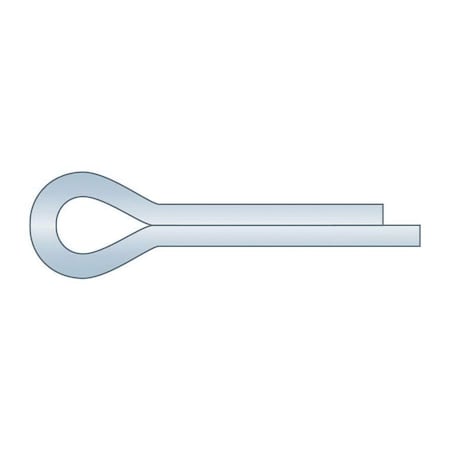 Huyett Cotter Pin, Zinc Plated Carbon Steel, 0.188 in Dia x 6.000 in Effective Length CP-187-6000
