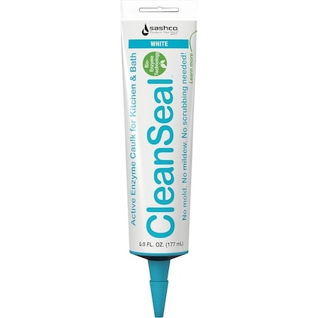 Cleanz 11063 Kitchen and Bath Caulk, White, 4 to 5 days Curing, 40 to 100 deg F, 6 oz 11070