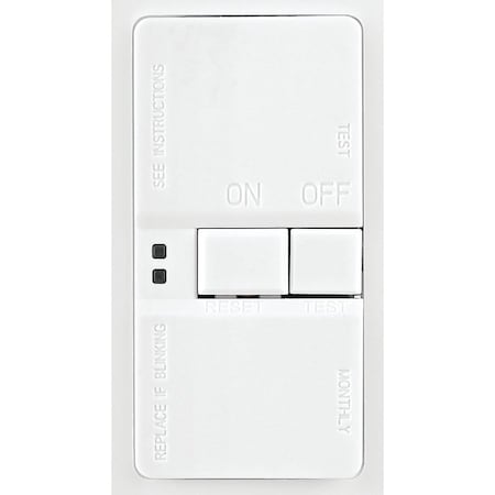 Eaton Wiring Devices GFCI Receptacle, 125 VAC, 20 A, NEMA NEMA 520R, Back and Side Wiring, White SGFD20W