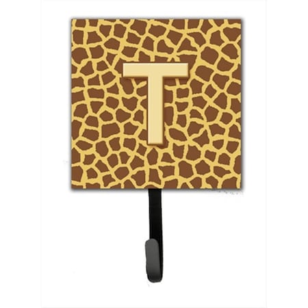 Carolines Treasures Letter T Initial Monogram - Giraffe Leash Holder Or Key Hook CJ1025-TSH4