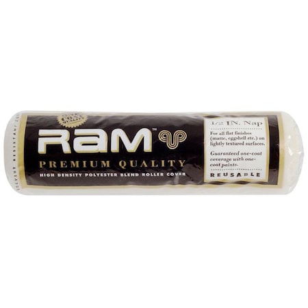 Ram 9in x 1/2in Nap Premier Roller Cover, Polyester 503