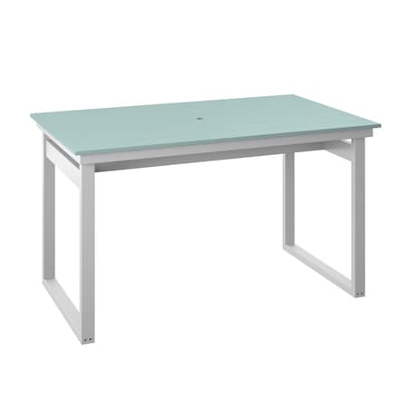 Polybird MODERN 38" x 64" TABLE.      SAGE AND WHITE POLYBIRD P132-R