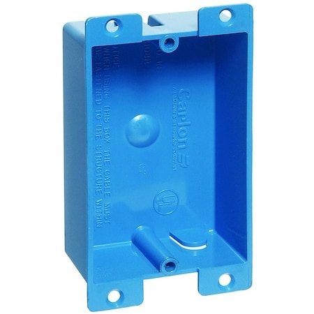 Carlon Outlet Box, 1-Gang, PVC, Blue B108R-UPC