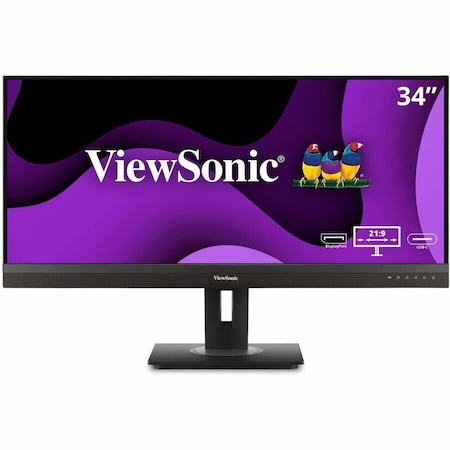 Viewsonic VG3456A 34" Class UW-QHD Curved Screen LED Monitor - 21:9 - Black VG3456A